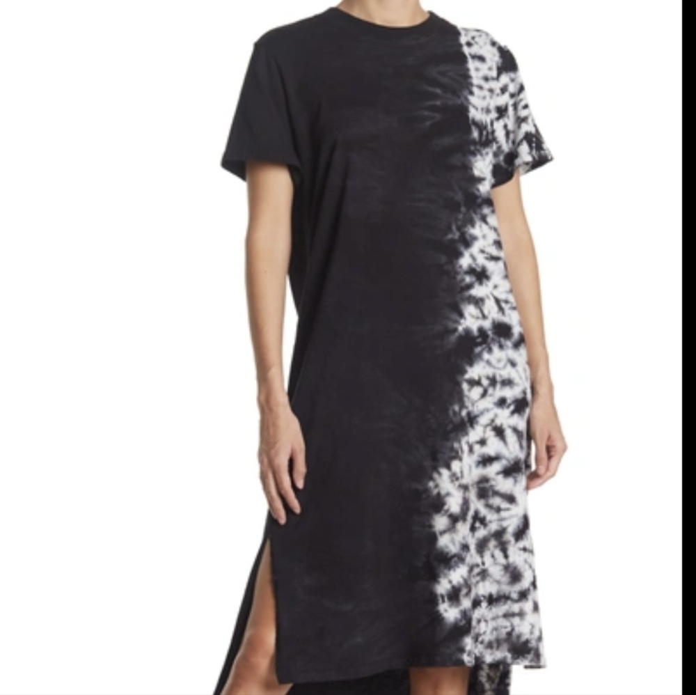 Electric Rose Pali Tie Dye Cotton Tee Midi Boho Relaxed Fit CasualBeach Dress S